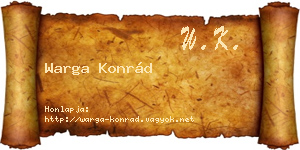 Warga Konrád névjegykártya
